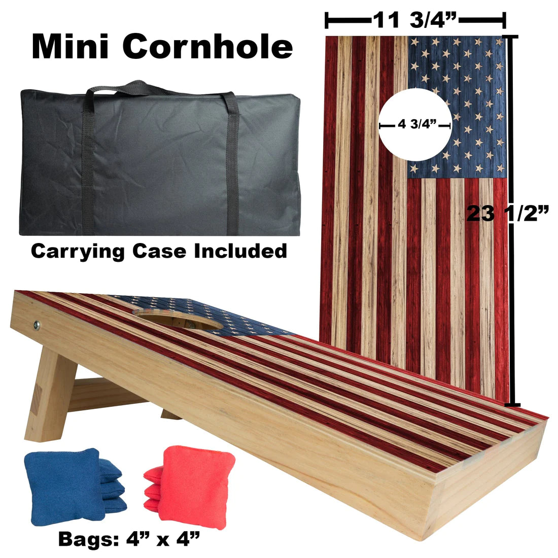 Bitty Bags Mini-Cornhole Boards: American Flag Design