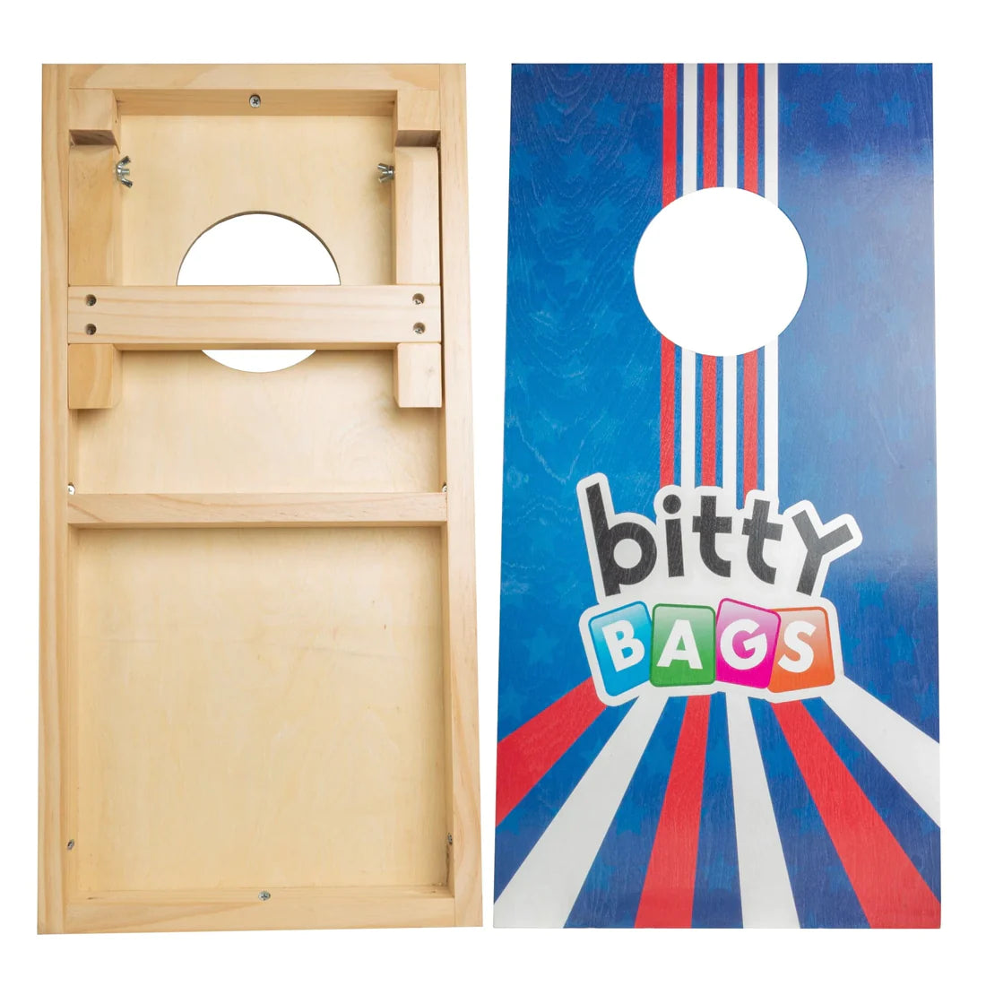 Bitty Bags Mini-Cornhole Boards: Retro Stripes Design